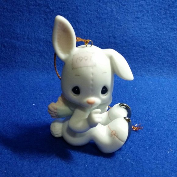Precious Moments Sno-Bunny Falls For You Like I Do Ornament 520438 Vessel Mark - Picture 8 of 10